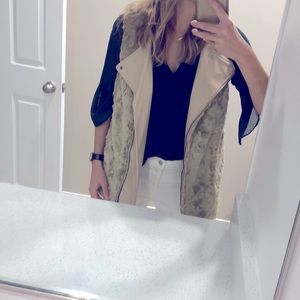 Armani Exchange Fur Vest - M